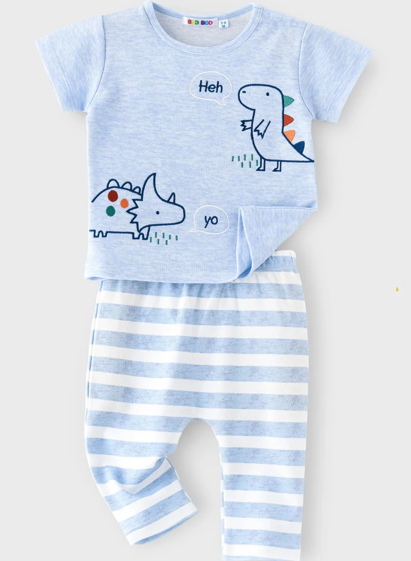 Boo Boo BooBoo Kids Dino Tree Range 2ps Tee & Legging