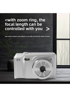 Generic 6800w Pixel Digital Camera Student Party HD Entry Level Portable Camera Retro CCD-Body Color:68.0million Pixels Technology Silver  - Package 2  - Image 3