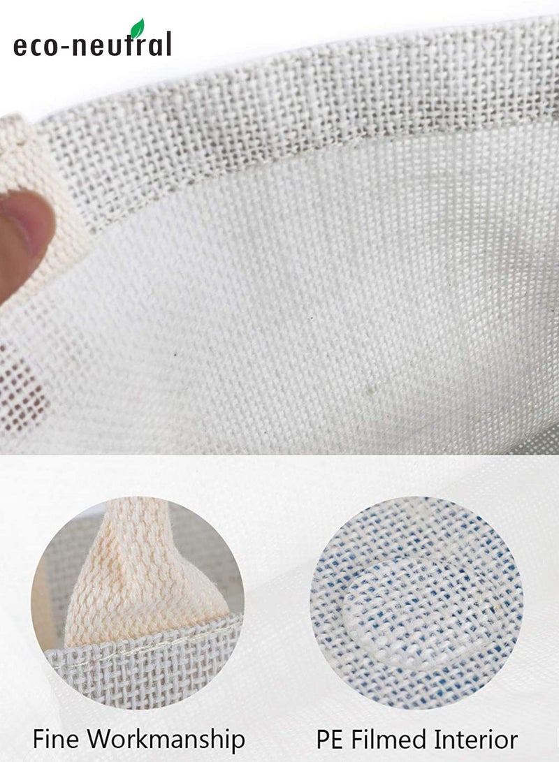 Eco-neutral 3-Piece Waterproof Coating with Soft Handle Jute Tote Shopping Bag - Image 3