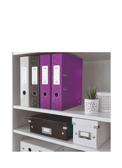 LEITZ LEITZ WOW LAMINATED LEVER ARCH FILE A4 80MM PURPLE  - Image 3