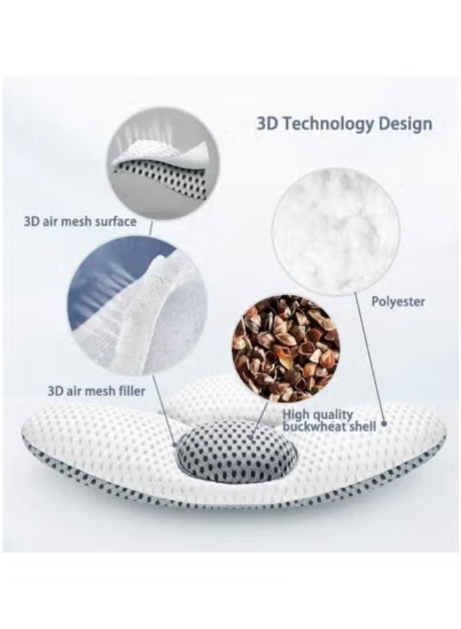 Adjustable Height 3D Lower Back Support Pillow for Sleeping – Ergonomic Memory Foam Sciatic Pain Relief Cushion with Unique Leaf Shape Design – Ideal for Back & Stomach Sleepers, Pregnancy and Maternity Waist Support – Promotes Healthy Posture and Spine Alignment – Comfortable, Breathable & Removable Cover (Off-White)