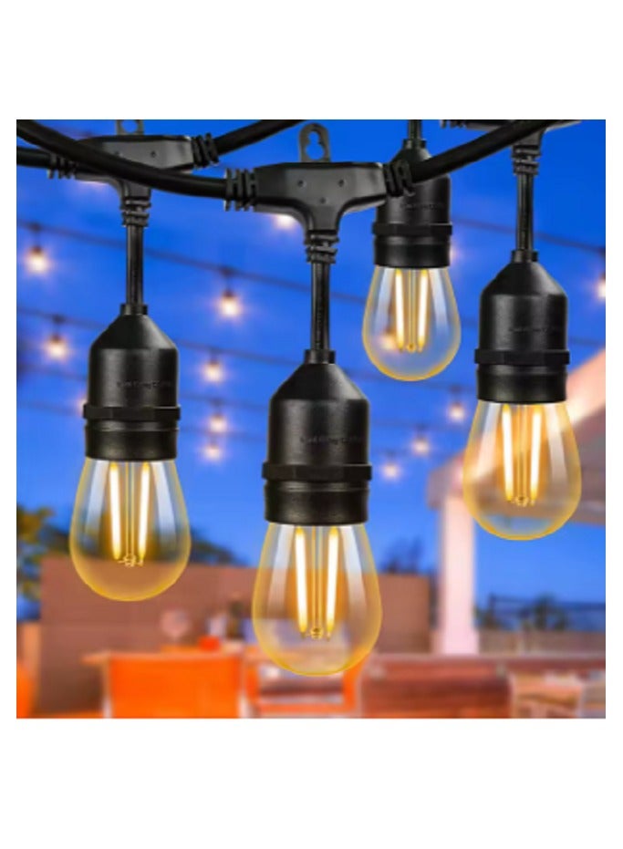 LED String Lights Outdoor Decorative Lighting Branch Bulb Waterproof Branch Bulb Socket Hanging Lights Heavy Duty Decorative Lights for Cafe, Patio, Small Garden 2 Branch Candle Column 10m - Image 1