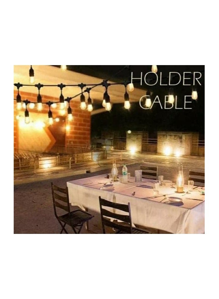 LED String Lights Outdoor Decorative Lighting Branch Bulb Waterproof Branch Bulb Socket Hanging Lights Heavy Duty Decorative Lights for Cafe, Patio, Small Garden 2 Branch Candle Column 10m - Image 3