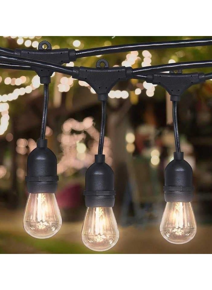 LED String Lights Outdoor Decorative Lighting Branch Bulb Waterproof Branch Bulb Socket Hanging Lights Heavy Duty Decorative Lights for Cafe, Patio, Small Garden 2 Branch Candle Column 10m - Image 5