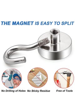 Generic 10-Piece Heavy Duty Magnetic Hanging Hook Silver  - Image 4