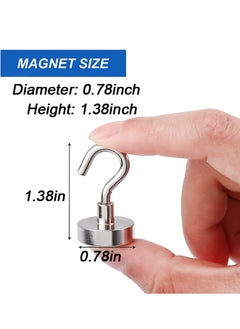 Generic 10-Piece Heavy Duty Magnetic Hanging Hook Silver  - Image 3