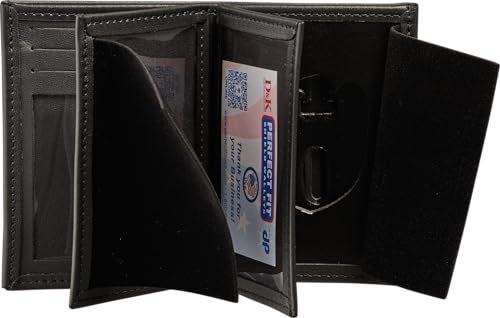 Perfect Fit Shield Wallets Perfect Fit Hidden Badge Bifold Wallet NCIS Badge and ID Case Hidden Badge Wallet Cutout PF 1192 Black Leather - Image 3