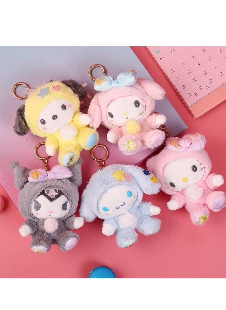 KASTWAVE Plush Keychain, 5 in Plush Toy Doll,  Sanrio Plush Keychain Stuffed Animal Toys Anime Pendant Doll Accessories, Pendant Toy Girls Gift  - Image 5