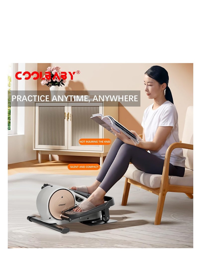 Cool Baby Style COOLBABY Under Desk Elliptical,Mini Elliptical Machines,Stair Stepper,Magnetic Ellipse Leg Exerciser for Home Office Use,8-Level Adjustable  - Image 2