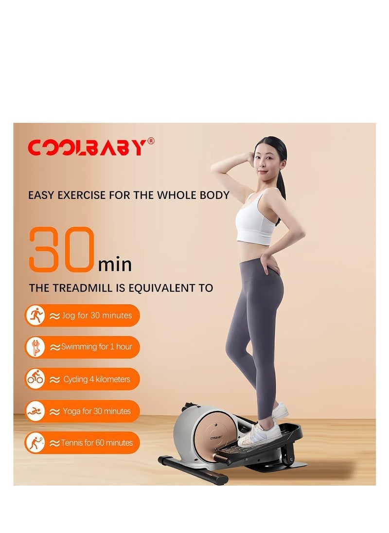 Cool Baby Style COOLBABY Under Desk Elliptical,Mini Elliptical Machines,Stair Stepper,Magnetic Ellipse Leg Exerciser for Home Office Use,8-Level Adjustable  - Image 3