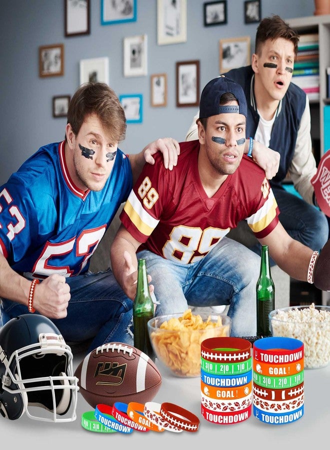 VICROIC 30 PCS Football Silicone Bracelets Rubber Wristbands, Football Motivational Rubber Bracelets for School Awards Gifts Sports Themed Party Favors - Image 4