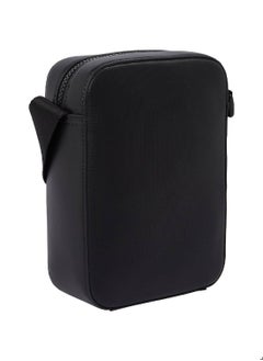 TOMMY HILFIGER Men's Signature Crossbody Reporter Bag - Faux Leather, Black  - Image 2