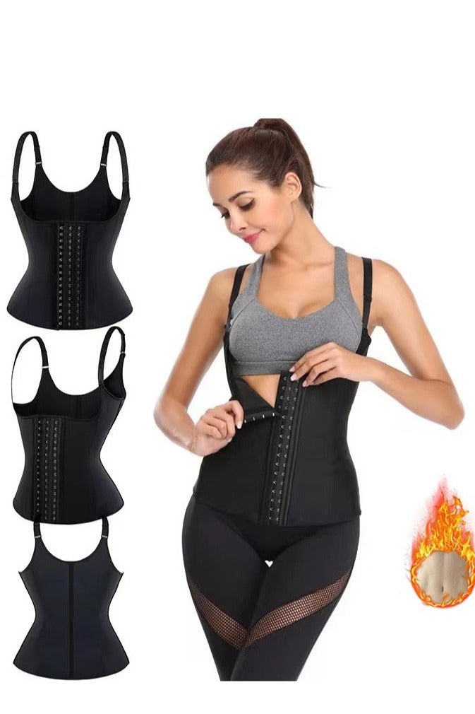 INSIJAM Women's Waist Trainer Vest - 4 Hook Corset Body Shaper for Workout - Slimming Girdle Cincher Trimmer - Tummy Control and Posture Support - Image 4