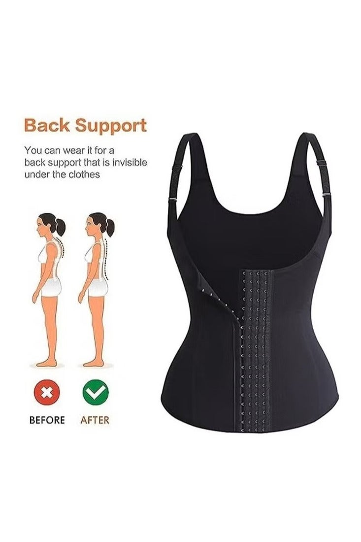 INSIJAM Women's Waist Trainer Vest - 4 Hook Corset Body Shaper for Workout - Slimming Girdle Cincher Trimmer - Tummy Control and Posture Support - Image 5
