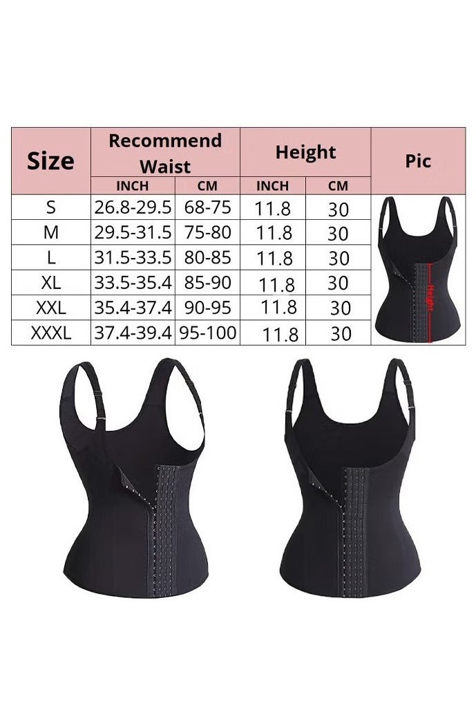 INSIJAM Women's Waist Trainer Vest - 4 Hook Corset Body Shaper for Workout - Slimming Girdle Cincher Trimmer - Tummy Control and Posture Support - Image 2