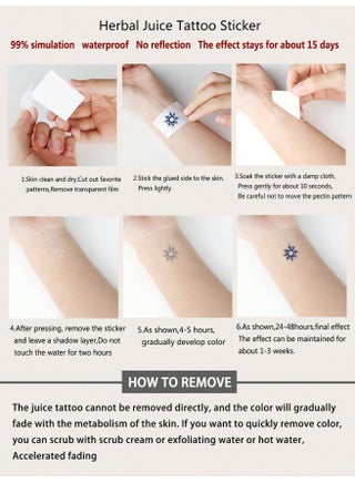 5PCS  Dark Style Temporary Tattoos Realistic Waterproof Long Lasting Body Stickers for Adults and Kids Party Festival Beach Use - view 3