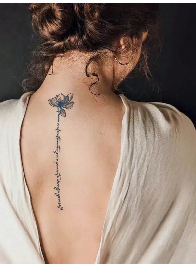 ميأميأ 5ورقة وشم مؤقتة داكنة واقعية مقاومة للماء تدوم طويلاً ملصقات للجسم للبالغين والأطفال للحفلات والمهرجانات والشاطئ - Image 4