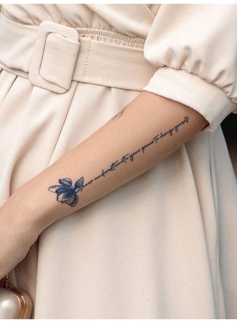 ميأميأ 5ورقة وشم مؤقتة داكنة واقعية مقاومة للماء تدوم طويلاً ملصقات للجسم للبالغين والأطفال للحفلات والمهرجانات والشاطئ - Image 5