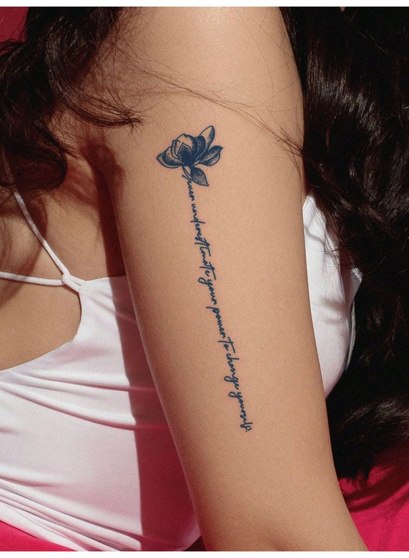 ميأميأ 5ورقة وشم مؤقتة داكنة واقعية مقاومة للماء تدوم طويلاً ملصقات للجسم للبالغين والأطفال للحفلات والمهرجانات والشاطئ - Image 2