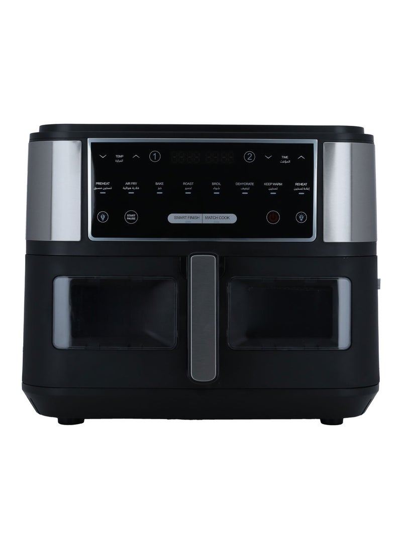 EDISON Air Fryer Dual Air Fryer Black Steel 8 Functions 10Liter 2400W - Image 1
