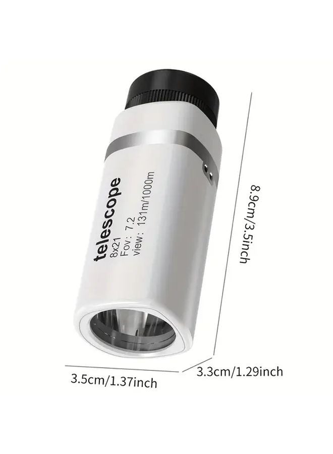 Yellow Monocular Telescope 8x Magnification Portable for Stargazing Bird Watching Kids Educational Science Toy - Image 3