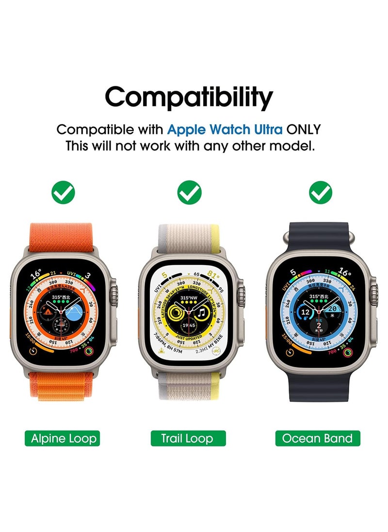 Amfilm amFilm Glass Screen Protector for Apple Watch Ultra 2023, Tempered Glass, Edge to Edge Full Coverage, Easiest to Installation, Bubble Free (49mm)  - Image 2