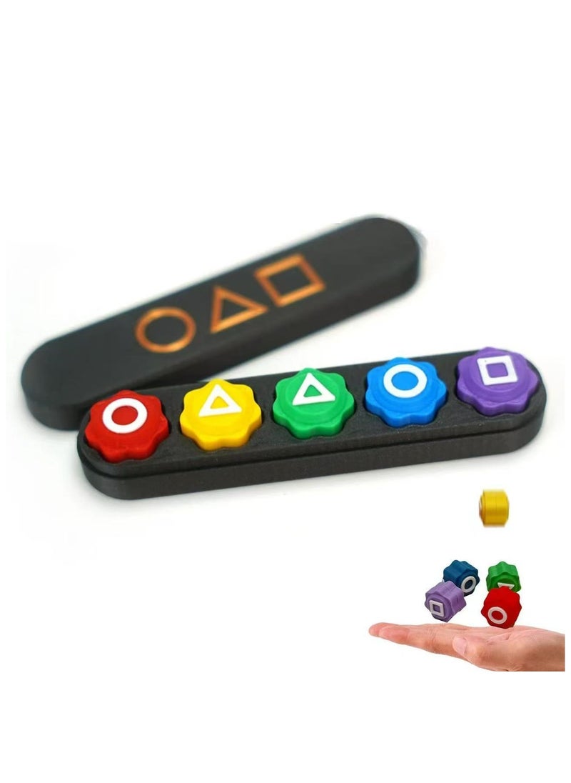 DELGREEN Korean Gonggi Game Set, 5PCS Traditional Tossing Stones for Hand-Eye Coordination and Skill Development, Ideal for Kids and Adults  - Image 1