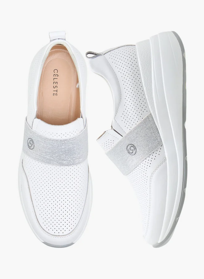 سيليست Women's Textured Slip-On Sneakers