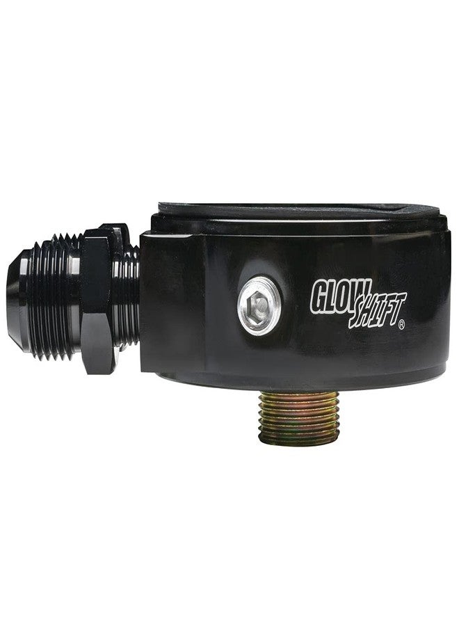 GlowShift Oil Cooler Sandwich Plate Thread Adapter - 20mm x 1.5 Thread - Install Oil Pressure & Temperature Sensors - Includes O-Ring, Port Plugs & Oil Feed/Return Line Fittings - Image 1
