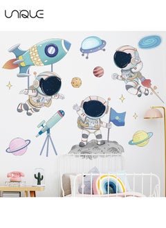 Unique Astronaut Wall Stickers, Outer Space Stars Decals, DIY Removable Large Art Decoration, Peel and Stick, for Kids Baby Boys Girls Playroom Bedroom Decor  - Image 5