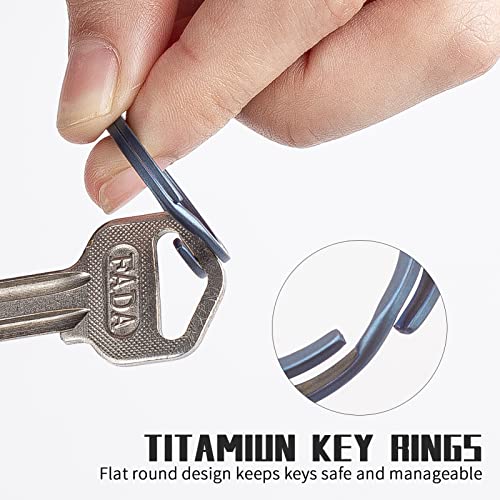 FEGVE Titanium Key Chain Rings Split Rings 4 Pack – Durable, Lightweight and Corrosion-Resistant Keyrings for Home & Car Keys - Image 3