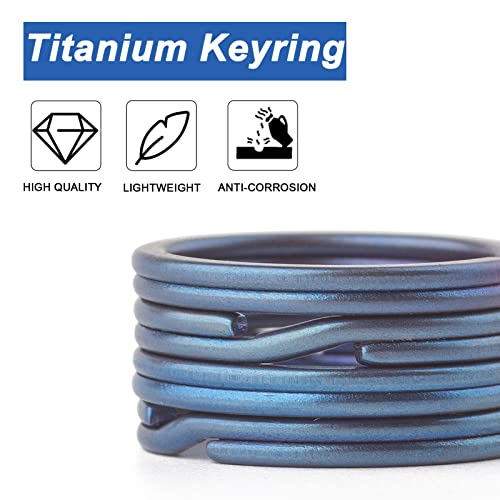 FEGVE Titanium Key Chain Rings Split Rings 4 Pack – Durable, Lightweight and Corrosion-Resistant Keyrings for Home & Car Keys - Image 5