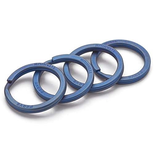FEGVE Titanium Key Chain Rings Split Rings 4 Pack – Durable, Lightweight and Corrosion-Resistant Keyrings for Home & Car Keys - Image 1