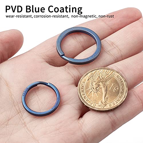 FEGVE Titanium Key Chain Rings Split Rings 4 Pack – Durable, Lightweight and Corrosion-Resistant Keyrings for Home & Car Keys - Image 4