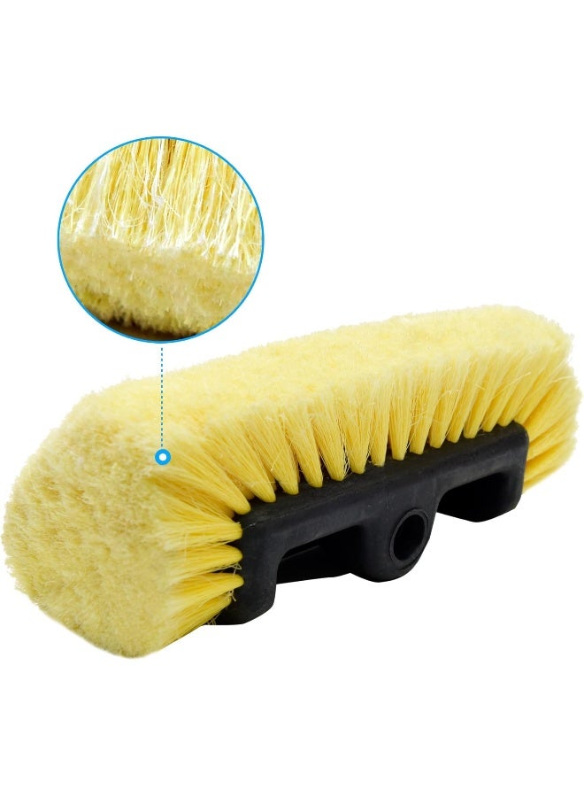 CARCAREZ 10" Car Wash Brush with Soft Bristle for Auto RV Truck Boat Camper Exterior Washing Cleaning, Yellow - Image 2