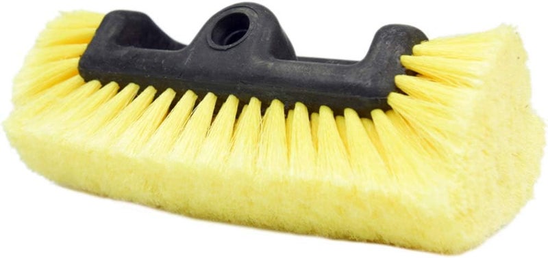 CARCAREZ 10" Car Wash Brush with Soft Bristle for Auto RV Truck Boat Camper Exterior Washing Cleaning, Yellow - Image 1