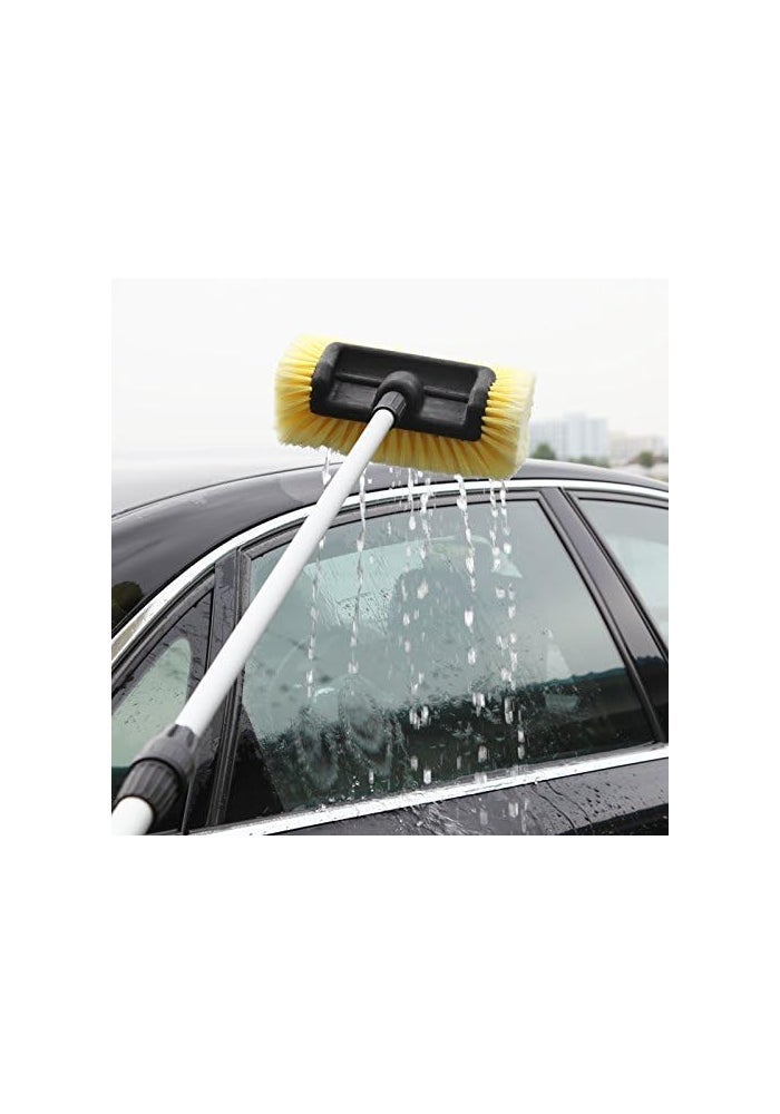 CARCAREZ 10" Car Wash Brush with Soft Bristle for Auto RV Truck Boat Camper Exterior Washing Cleaning, Yellow - Image 5