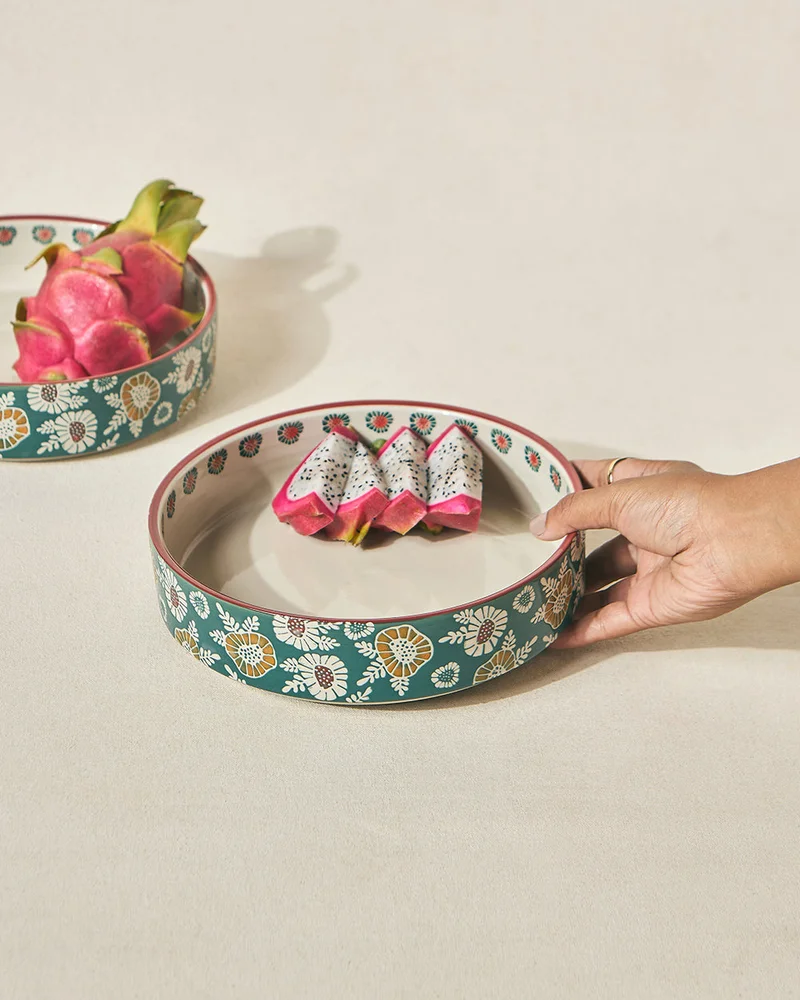 تشامباك وعاء تقديم زهور برية، ٨ بوصة قطر | ضائع في الجنة