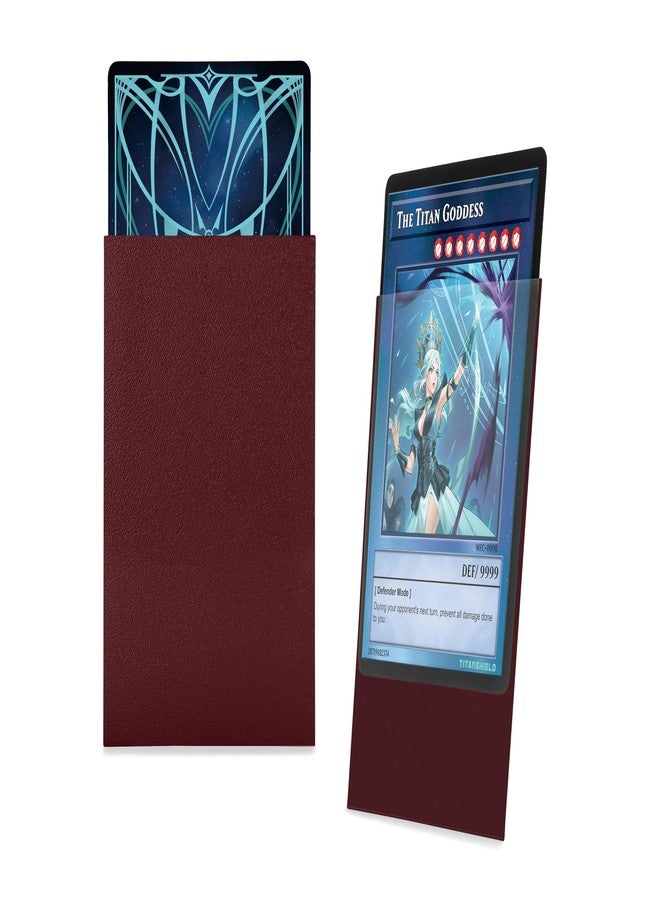 TitanShield (150 Sleeve/Bordeaux Red Small Japanese Sized Trading Card Sleeves Deck Protector for Yu-Gi-Oh, Cardfight!! Vanguard & More - Image 3