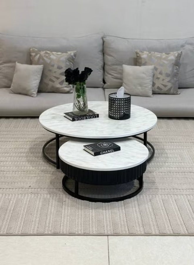 Two-table set, black