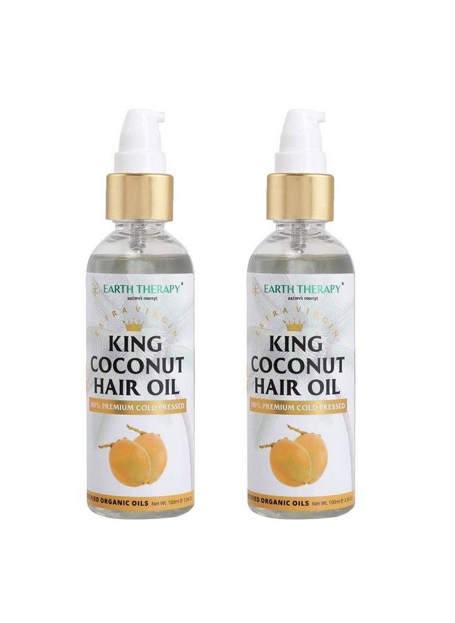 EARTH THERAPY - Set Of 2 X 100Ml King Coconut Oil All Purpose Hair And Skin Care For Men & Women - Image 1