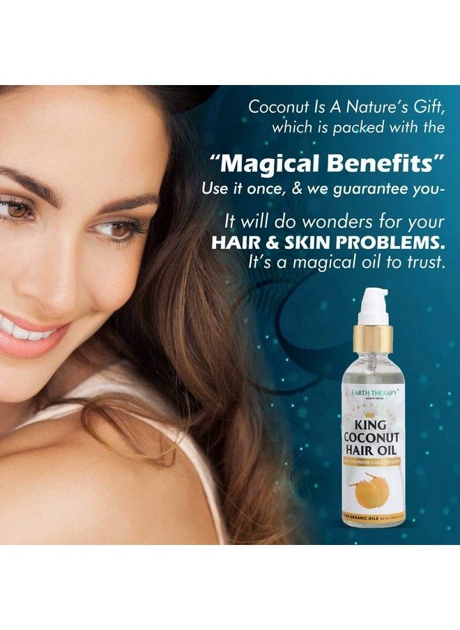 EARTH THERAPY - Set Of 2 X 100Ml King Coconut Oil All Purpose Hair And Skin Care For Men & Women - Image 1