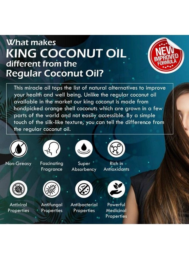 EARTH THERAPY - Set Of 2 X 100Ml King Coconut Oil All Purpose Hair And Skin Care For Men & Women - Image 1