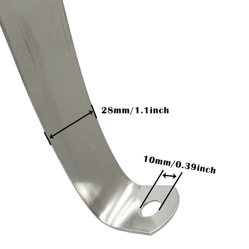 ZLYY 6 Inch Two Hole Strap U Bracket, Stainless Steel Tube Strap Tension Clip Assortment Kit Heavy Duty Rigid Pipe Strap Clamp For The Inner Diameter of Water Pipe is 6 Inch (185mm) - Image 3