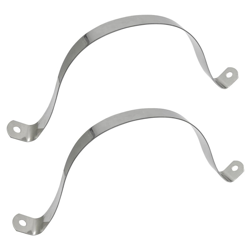 ZLYY 6 Inch Two Hole Strap U Bracket, Stainless Steel Tube Strap Tension Clip Assortment Kit Heavy Duty Rigid Pipe Strap Clamp For The Inner Diameter of Water Pipe is 6 Inch (185mm) - Image 1