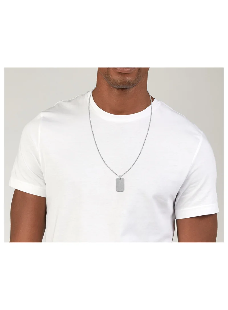 تومي هيلفيغر Tommy Hilfiger Men's Silver Pendant Necklaces - 2790359