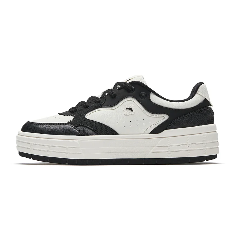 ANTA Women’s Platform Court Sneakers – Retro Casual White Trainers