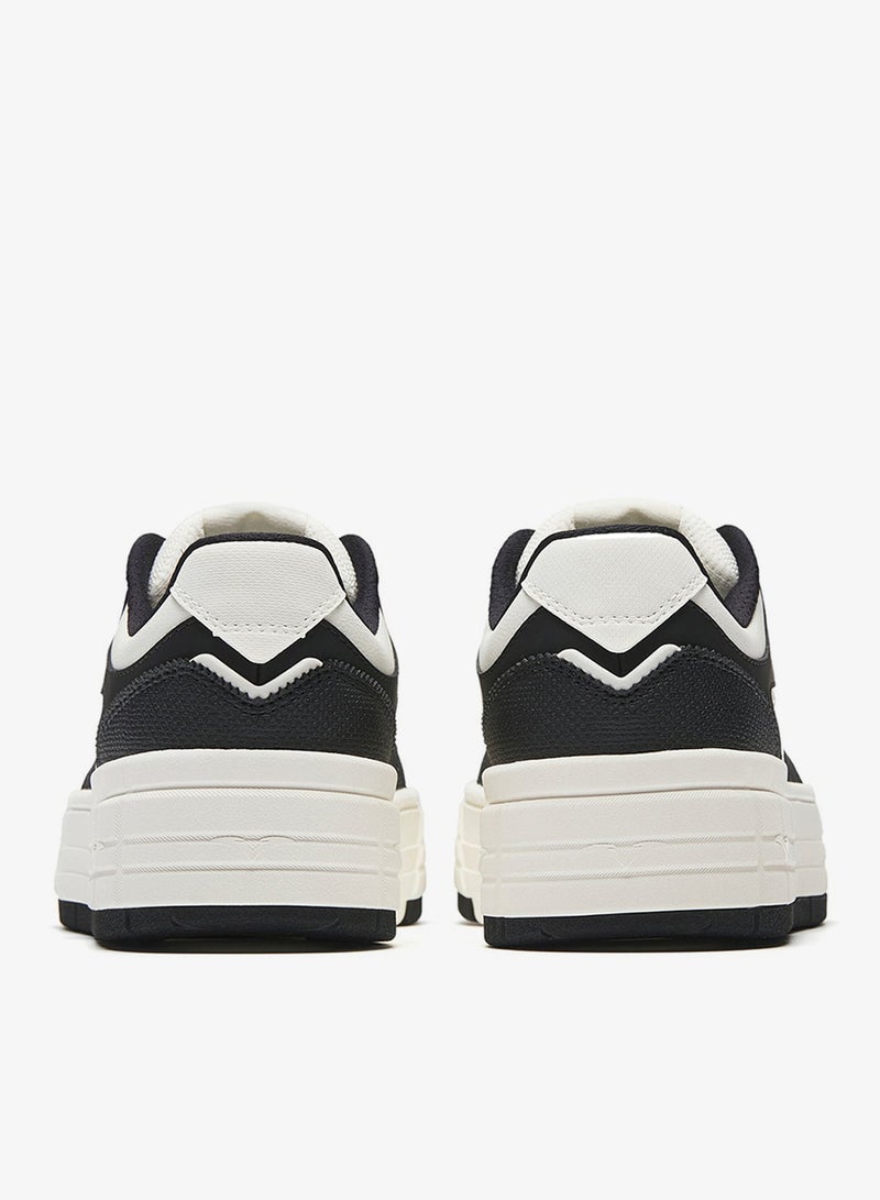 ANTA Women’s Platform Court Sneakers – Retro Casual White Trainers - Image 4