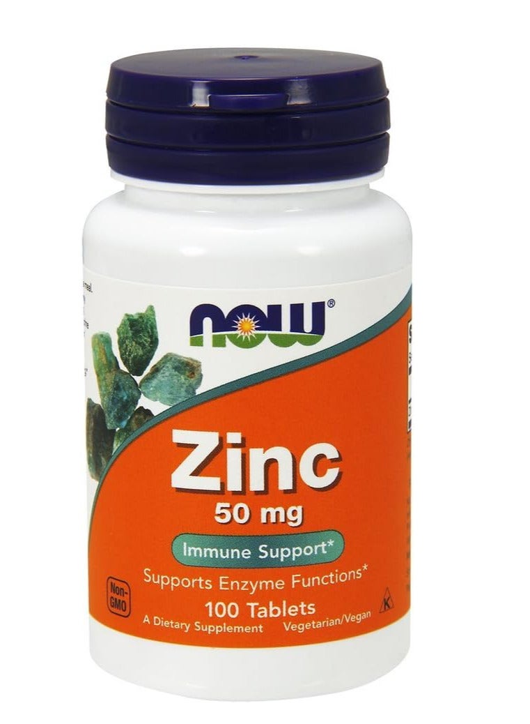 now Zinc 50mg 100 Tablets