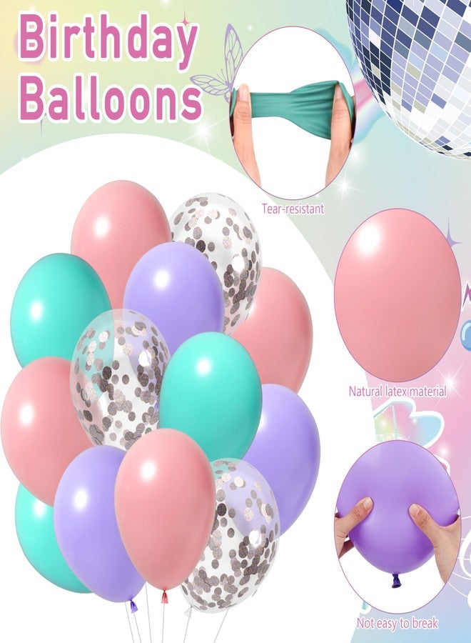 THAWAY 10th Birthday Decorations for Girl, 194Pcs Double Digits Birthday Girl Tableware Set for 24 Guests with Plates Napinks Cups Cutlery Tablecloths Banners Balloons, In My Double Digits Era Party Supplies - Image 5